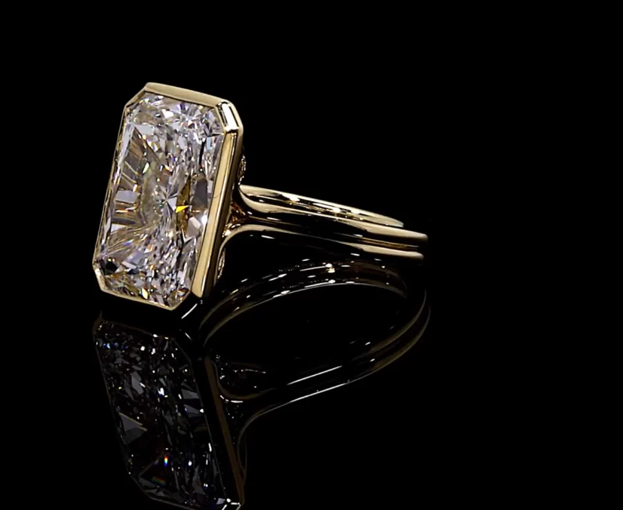Radiant Lab Diamond Engagement Ring