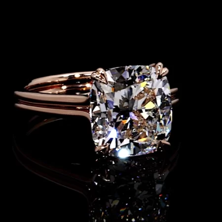 Jennifer Solitaire Engagement Ring | 8.00ct Cushion-Cut Lab-Grown Diamond in 18k Rose Gold