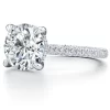 Alesia Ring featuring a 2.00 CT lab-grown diamond solitaire with elegant side stones in radiant metal setting