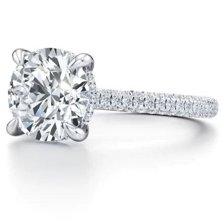Alesia Ring featuring a 2.00 CT lab-grown diamond solitaire with elegant side stones in radiant metal setting