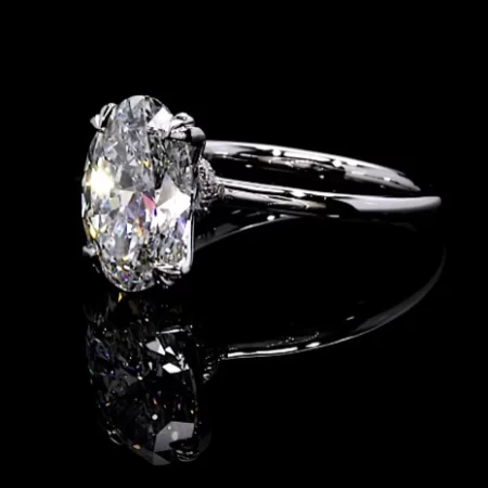 Oval Lab Diamond Engagement Ring