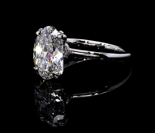 Oval Lab Diamond Engagement Ring