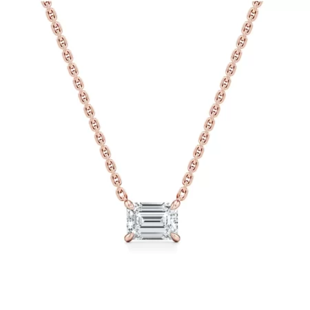 Emerald-Cut Lab Diamond Pendant