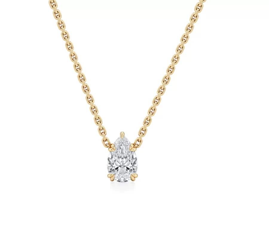 Pear-Shaped Lab Diamond Pendant