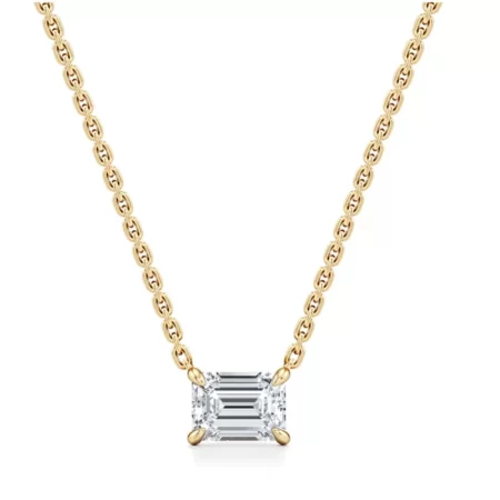 Emerald-Cut Lab Diamond Pendant