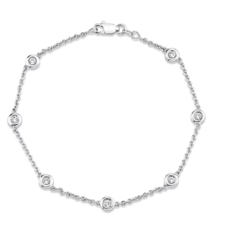 Chelseia 7 Lab-Grown Diamond Bracelet in 14K White Gold