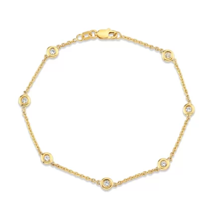 Lab-Grown Bezel Diamonds Bracelet