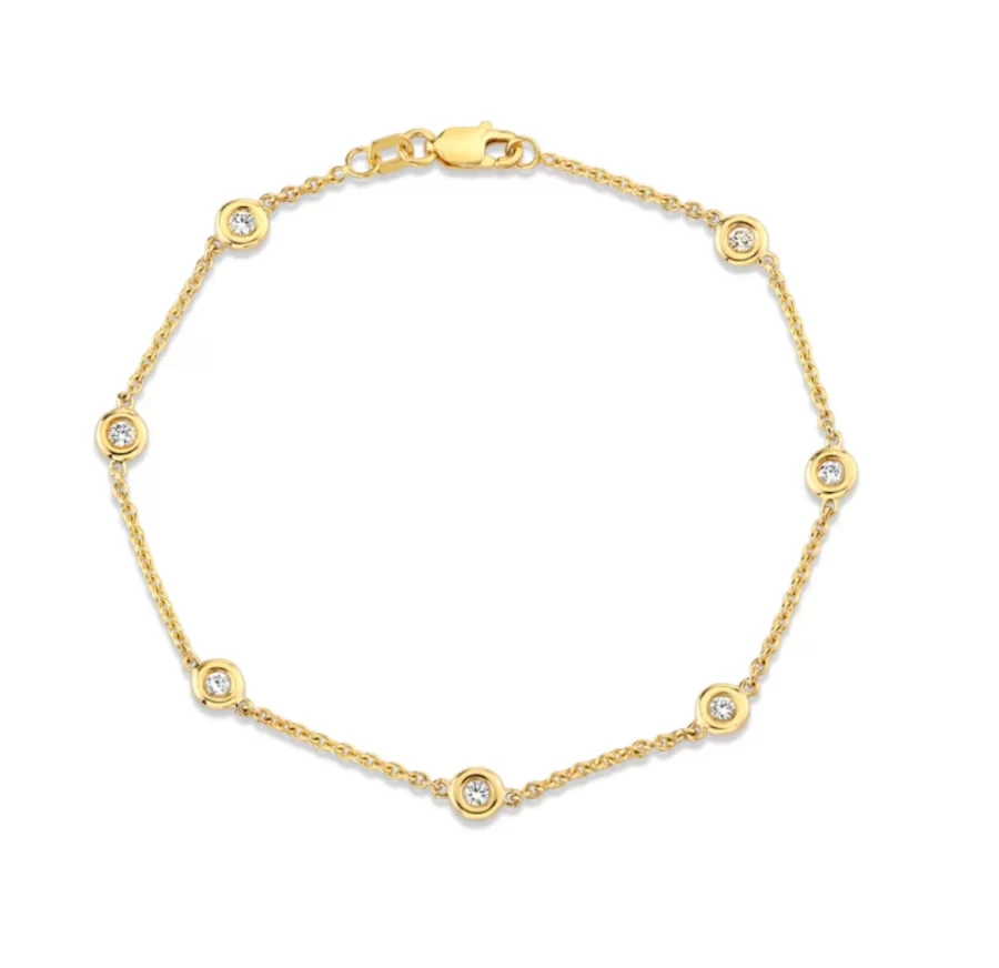 Lab-Grown Bezel Diamonds Bracelet