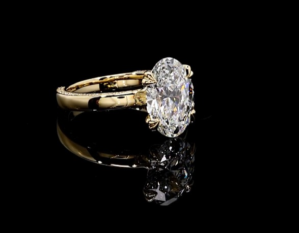 Oval Lab Diamond Engagement Ring