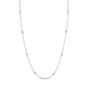 Bezel 1.25ct Lab Diamond Station Necklace in 14k Rose Gold